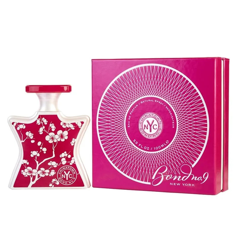 Bond No 9 Chinatown 3.4 Edp L bottle featuring floral, spicy, and woody notes—a long lasting, top perfume for women.