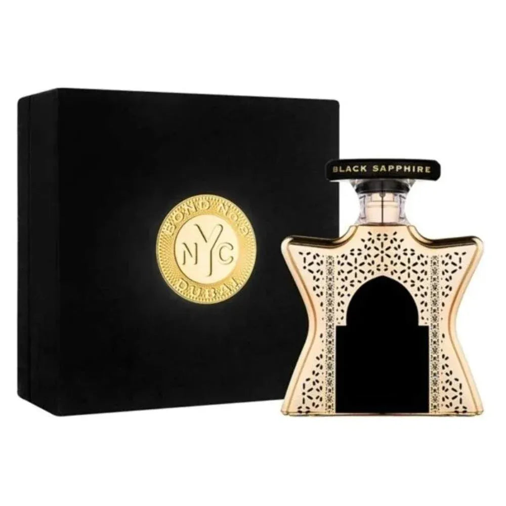 Bond No 9 Dubai Black Sapphire perfume bottle – best scent for men with rich, luxurious and long-lasting fragrance
