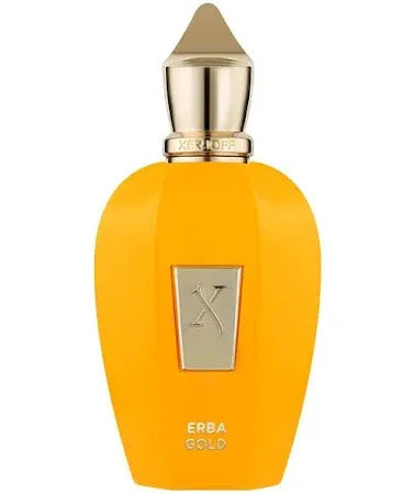 Xerjoff Erba Gold 1.7 Edp U bottle – high quality unisex perfume, favorite scent with citrus, fruit, and vanilla notes.