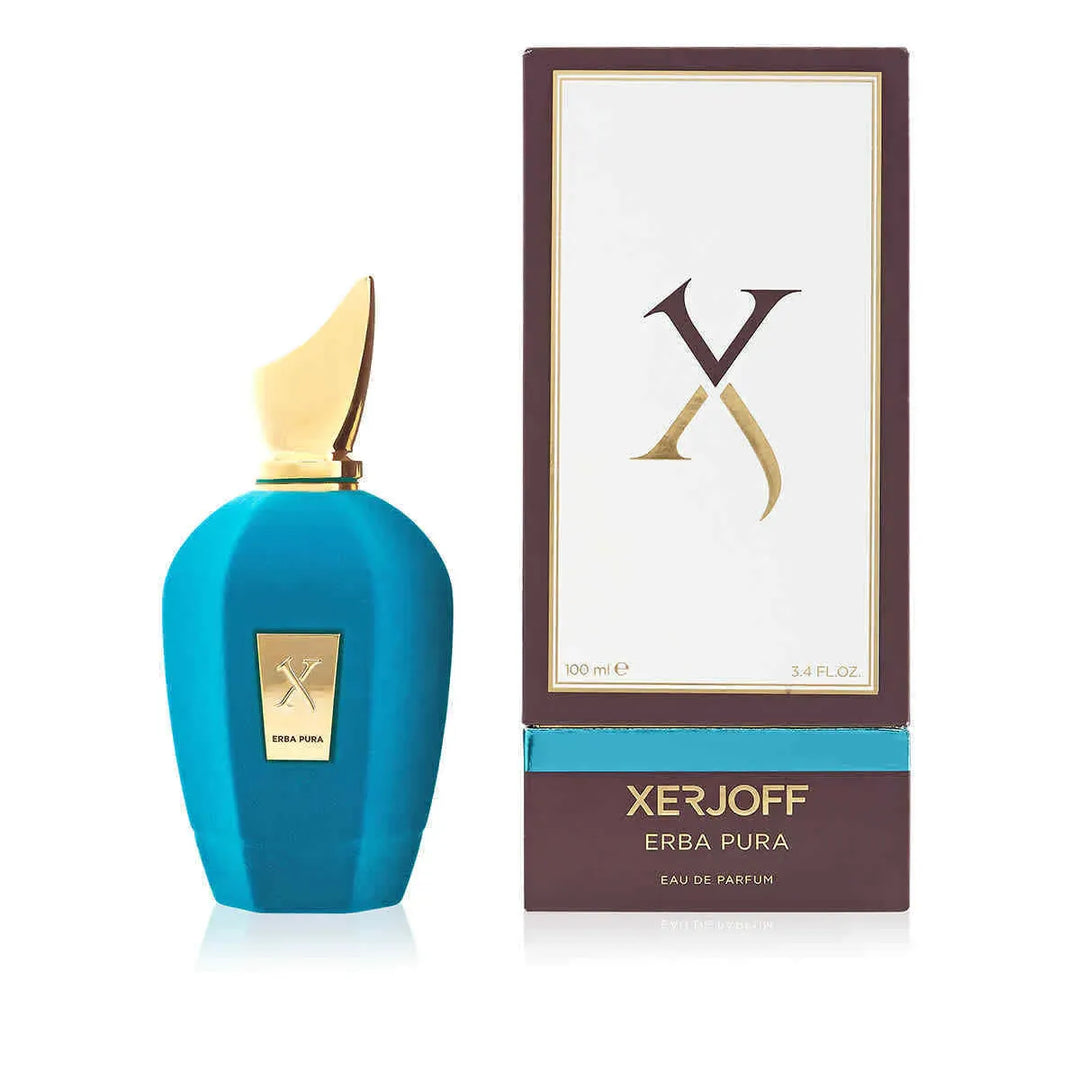 Xerjoff Erba Pura 3.4 Edp bottle – luxurious unisex citrus floral perfume with bergamot, orange, amber, and musk notes.
