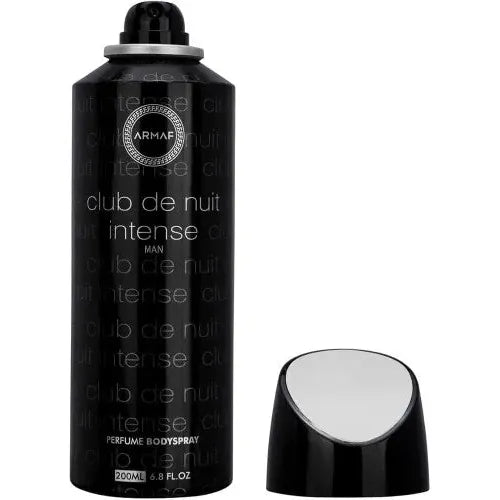 Armaf Club de Nuit Intense Body Spray 200ml – bold woody-spicy scent with fresh fruity notes for men.
