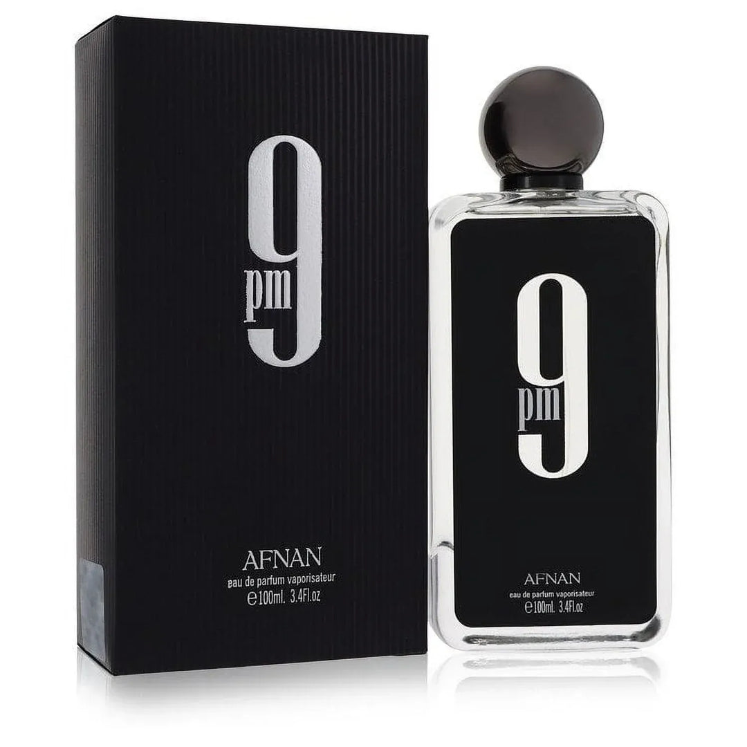 Afnan 9PM bottle, a favorite long lasting perfume