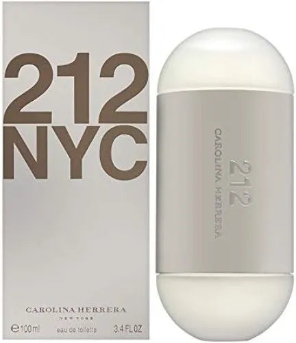 Carolina Herrera 212 Woman 3.4 Edt L bottle with floral musk notes of orange blossom, jasmine, musk, and sandalwood.