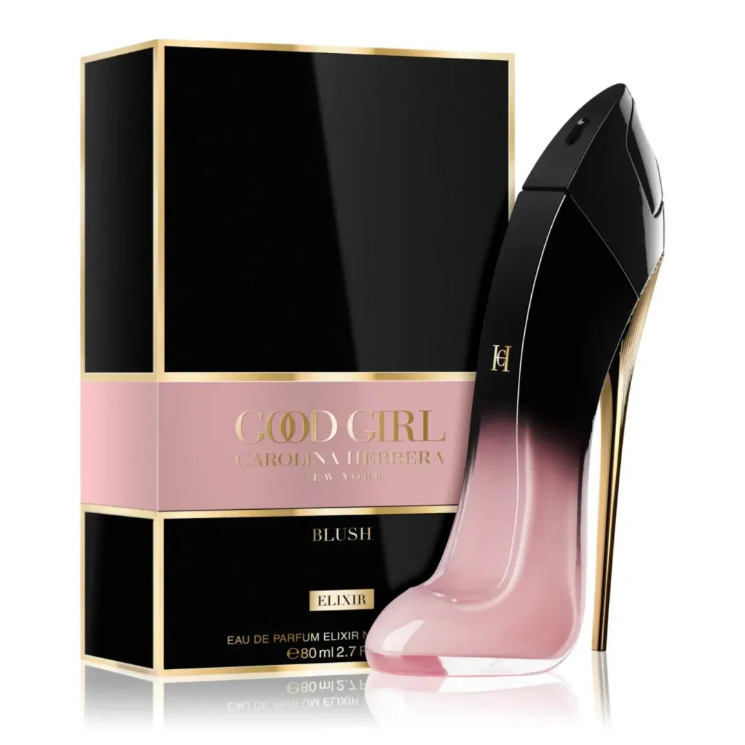 Carolina Herrera Good Girl Blush 2.7oz EDP with bergamot, ylang-ylang, and vanilla – soft fresh floral perfume for women.