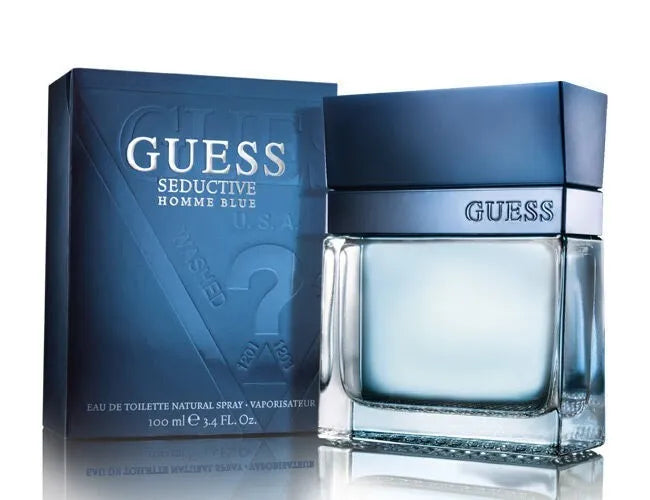 Guess Seductive Blue 3.4 EDT M – fresh woody aquatic long-lasting men’s scent with cardamom, black pepper, blue coral & cashmere.
