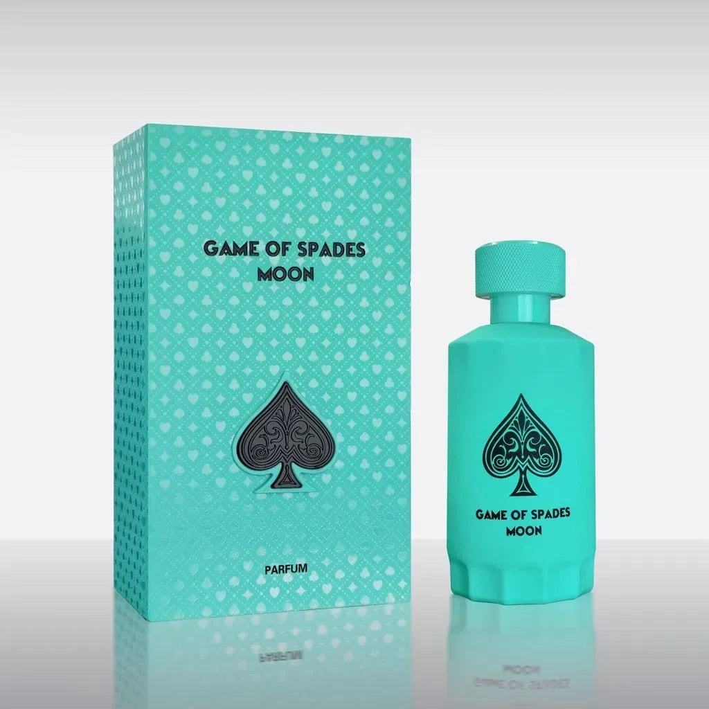 Jo Milano Game of Spades Moon 3.4oz EDP – floral unisex perfume with jasmine, gardenia, caramel, and coffee notes