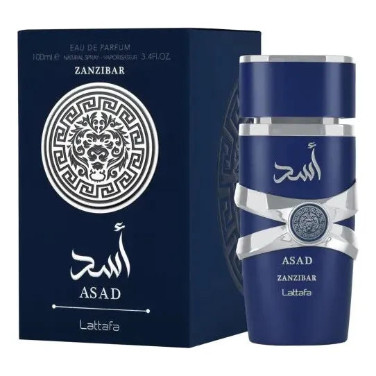 Lattafa Asad Zanzibar is a bold men’s EDP with bergamot, saffron, and oud – a long lasting scent for lovers of strong perfumes.