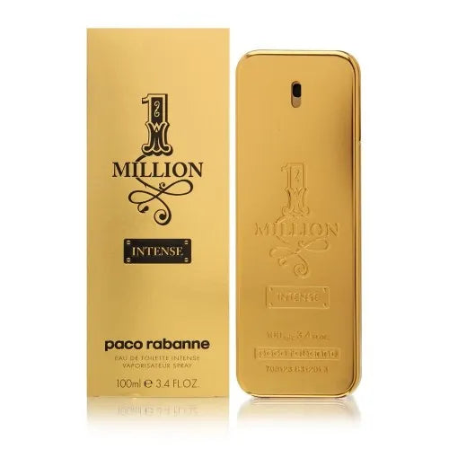 Paco Rabanne One Million Gold Intense 3.4oz EDP – bold woody spicy scent with mandarin and sandalwood, long lasting for men.
