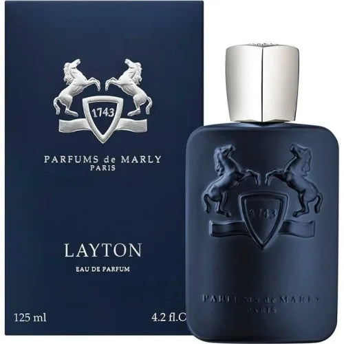 Parfums de Marly Layton 4.2 Edp M bottle – high quality perfume, popular scent for men with apple, vanilla, and pepper notes.