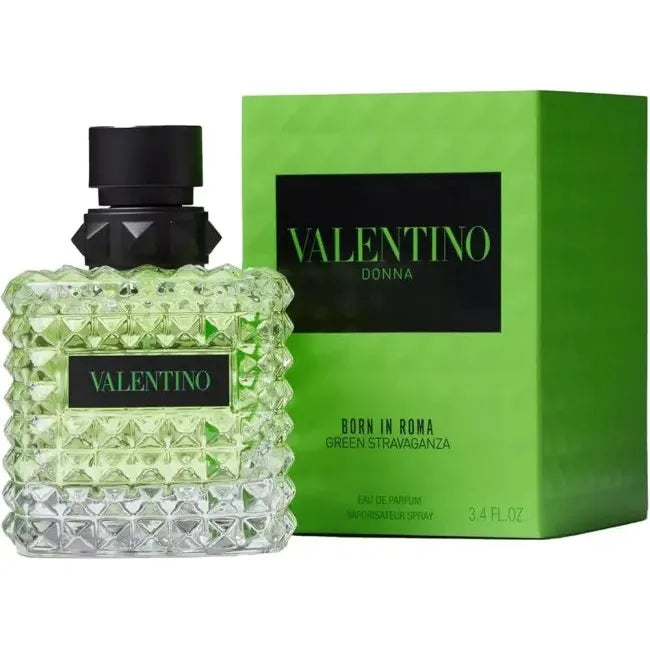 Valentino Donna Born in Roma Green Stravaganza 3.4oz EDP – long lasting floral amber perfume for women