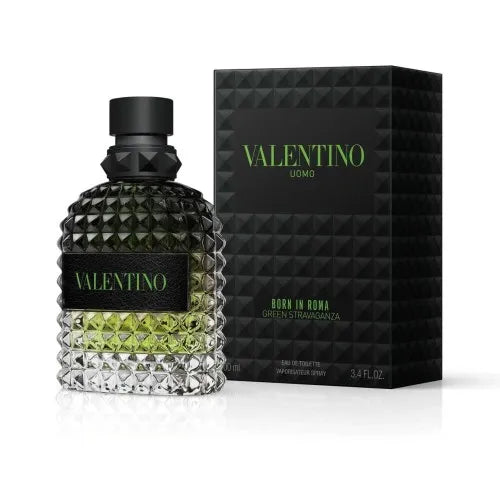 Valentino Uomo Born in Roma Green Stravaganza 3.4oz EDT – long lasting ambery fougere perfume for men