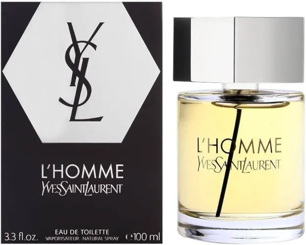 SL L’Homme 3.3 Edt bottle – classic fresh woody aromatic cologne for men with bergamot, lavender, and cedarwood notes.